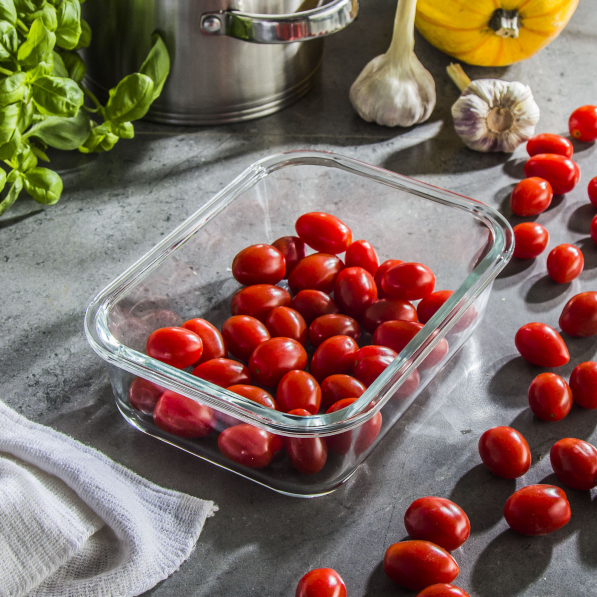 TESCOMA Freshbox Glass 1 l - pojemnik hermetyczny na żywność szklany