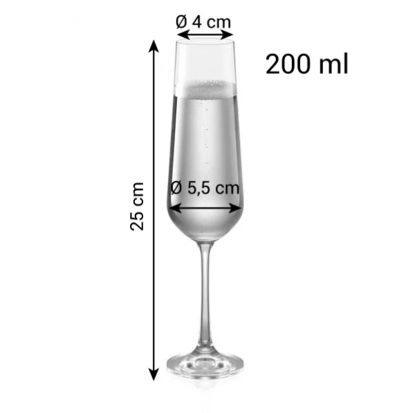 TESCOMA Giorgio 200 ml 6 szt. - kieliszki do szampana szklane