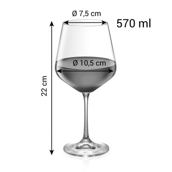 TESCOMA Giorgio 570 ml 6 szt. - kieliszki do wina czerwonego szklane 