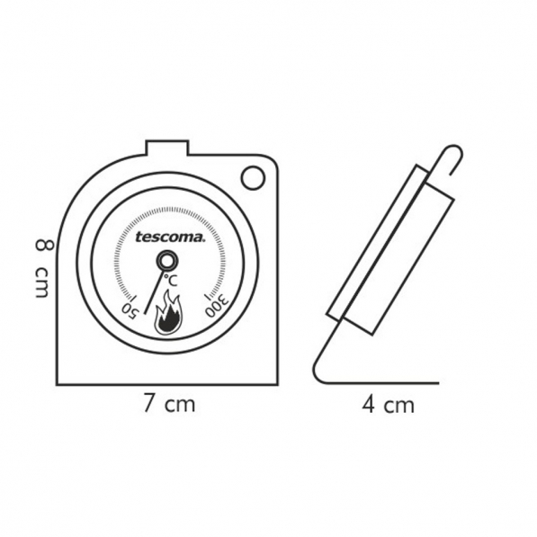 TESCOMA Gradius - termometr kuchenny do piekarnika stalowy