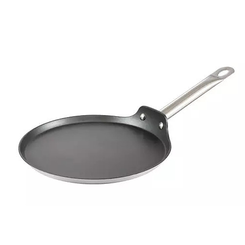 TESCOMA Grand Chef Pancake 26 cm srebrna - patelnia do naleśników aluminiowa nieprzywierająca