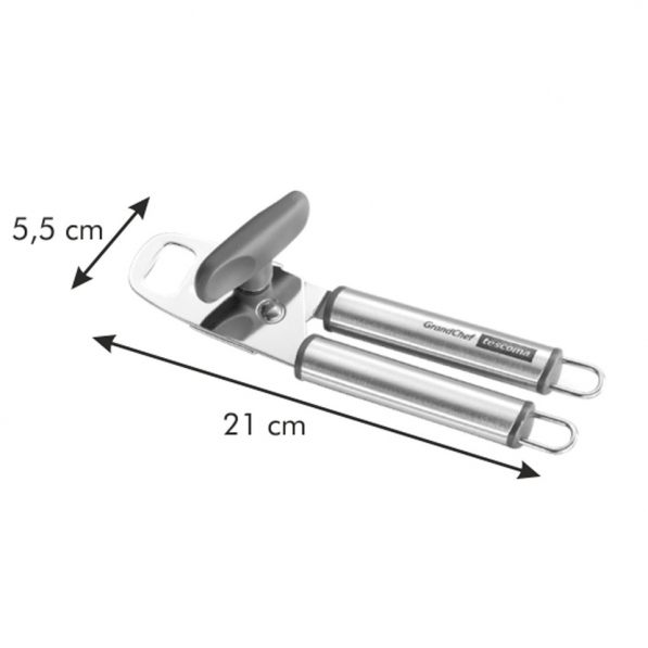 TESCOMA Grand Chef - otwieracz do puszek z korbką ze stali nierdzewnej