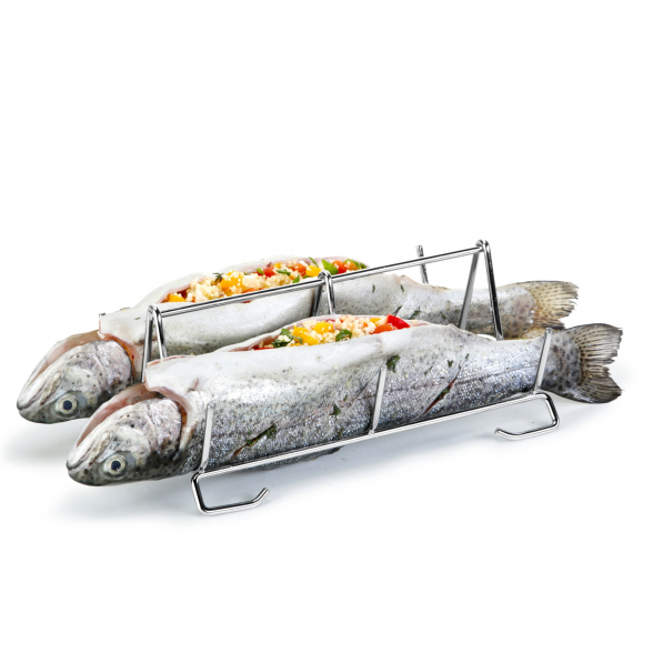 TESCOMA Grand Chef - stojak do pieczenia ryb ze stali nierdzewnej