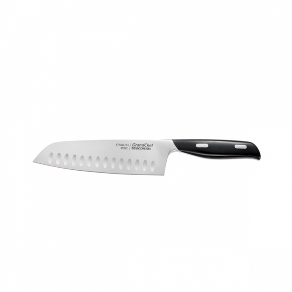 TESCOMA Grand Chef 17 cm czarny - nóż Santoku ze stali nierdzewnej