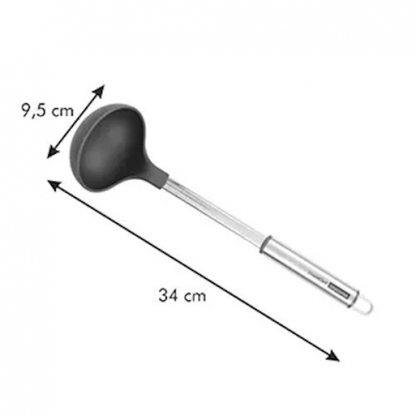 TESCOMA GrandCHEF+ 34 cm czarna - chochla / łyżka wazowa nylonowaa