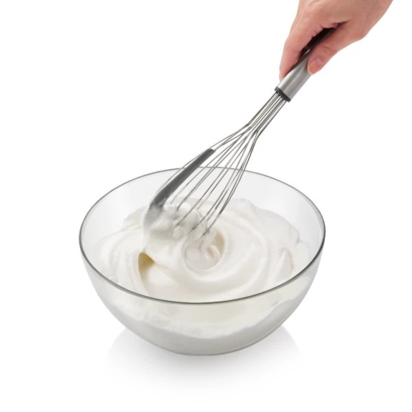 TESCOMA GrandCHEF 33,5 cm - trzepaczka / rózga kuchenna do jajek stalowa ze szpatułką