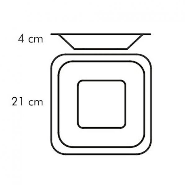 TESCOMA Gustito Porcelain 21 x 21 cm biały - talerz obiadowy głęboki porcelanowy