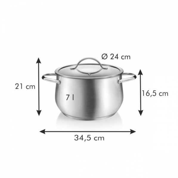 TESCOMA Harmony 7 l - garnek ze stali nierdzewnej z pokrywką