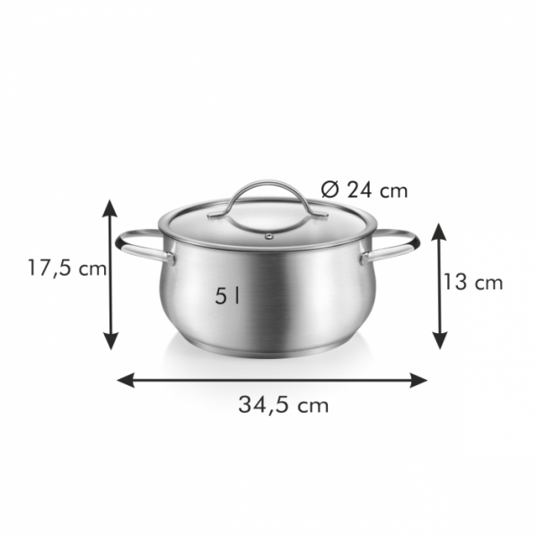 TESCOMA Harmony5 l - garnek ze stali nierdzewnej z pokrywką