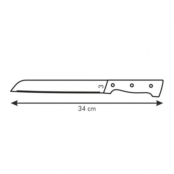 TESCOMA Home Profi 21 cm - nóż do krojenia chleba i pieczywa ze stali nierdzewnej