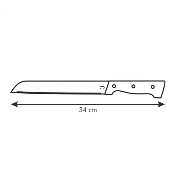 TESCOMA Home Profi 21 cm - nóż do krojenia chleba i pieczywa ze stali nierdzewnej