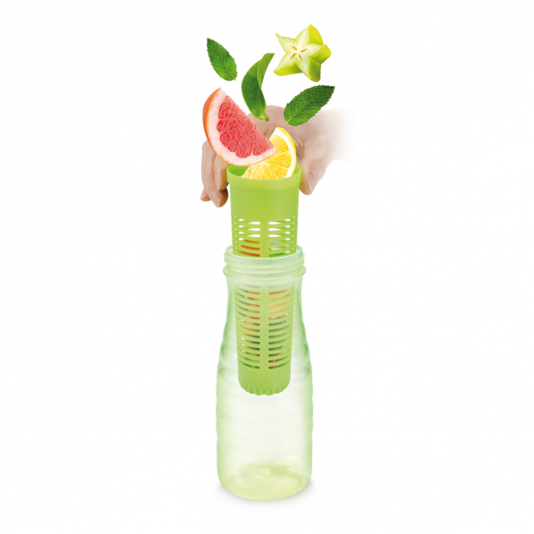 TESCOMA MyDrink 0,7 l różowa - butelka na wodę i napoje plastikowa z wkładem na owoce i lód