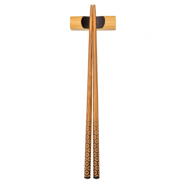 TESCOMA Nikko 22,5 cm 18 el. - pałeczki z podstawką do ryżu i sushi bambusowe