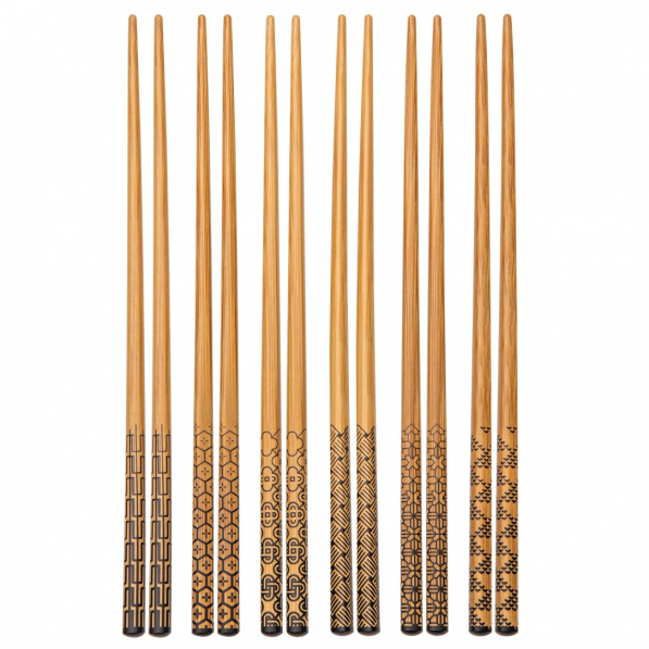TESCOMA Nikko 22,5 cm 18 el. - pałeczki z podstawką do ryżu i sushi bambusowe