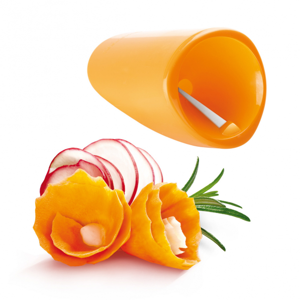 TESCOMA Orange pomarańczowa - temperówka / obieraczka plastikowa do warzyw