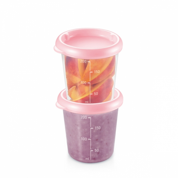 TESCOMA Papu Papi 200 ml 2 szt. różowe - pojemniki na żywność plastikowe
