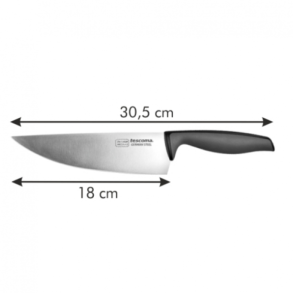 TESCOMA Precioso Long 18 cm - nóż szefa kuchni ze stali nierdzewnej