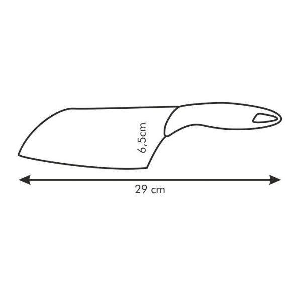 TESCOMA Presto 16 cm granatowy - tasak kuchenny ze stali nierdzewnej