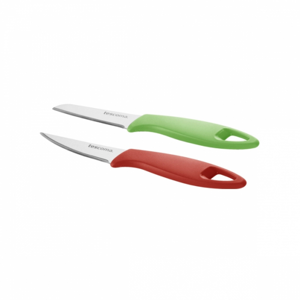 TESCOMA Presto 2 szt. zielono-czerwone - noże kuchenne ze stali nierdzewnej