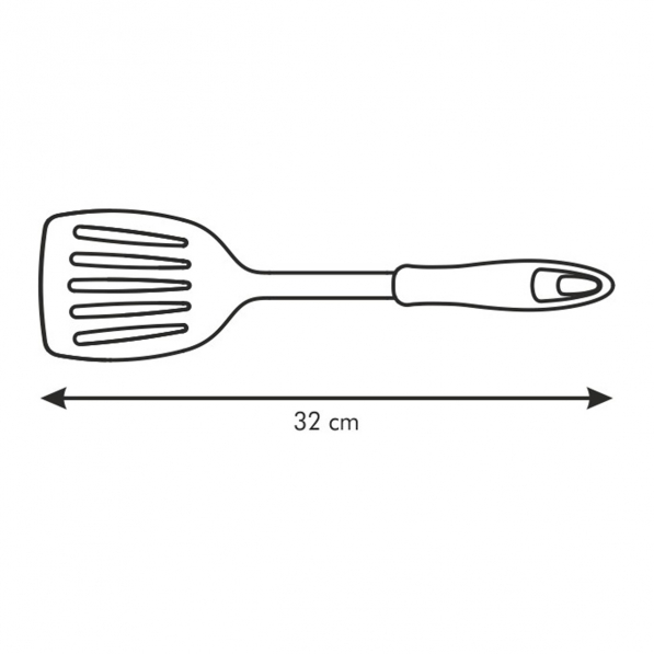 TESCOMA Presto 23 cm biała - łopatka kuchenna ażurowa ze stali nierdzewnej