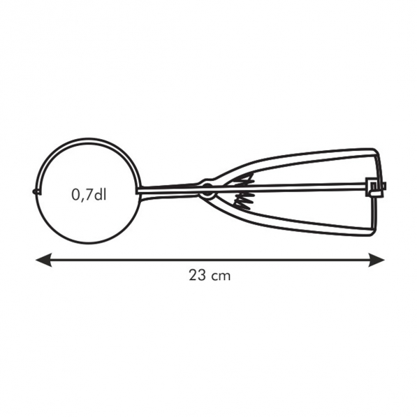 TESCOMA Presto Big 23 cm - gałkownica / łyżka do lodów ze stali nierdzewnej