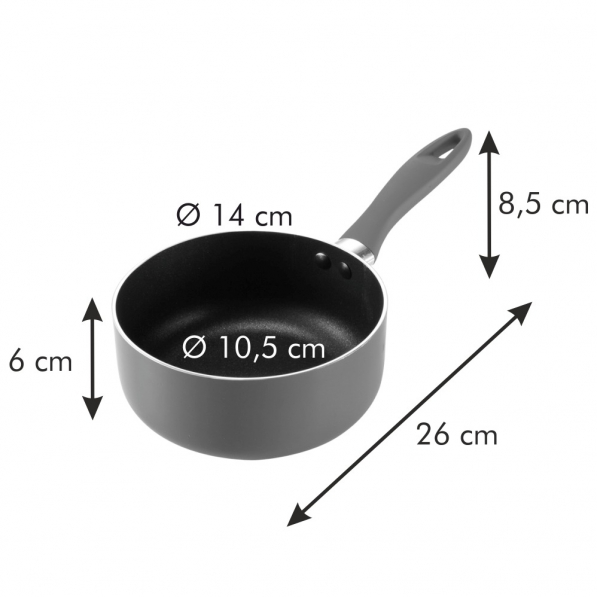 TESCOMA Presto Mini Rem 0,9 l czerwony - rondel aluminiowy