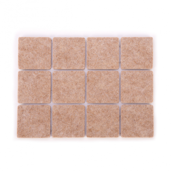 TESCOMA Presto Square 3 x 3 cm 24 szt. szare - podkładki pod meble samoprzylepne filcowe