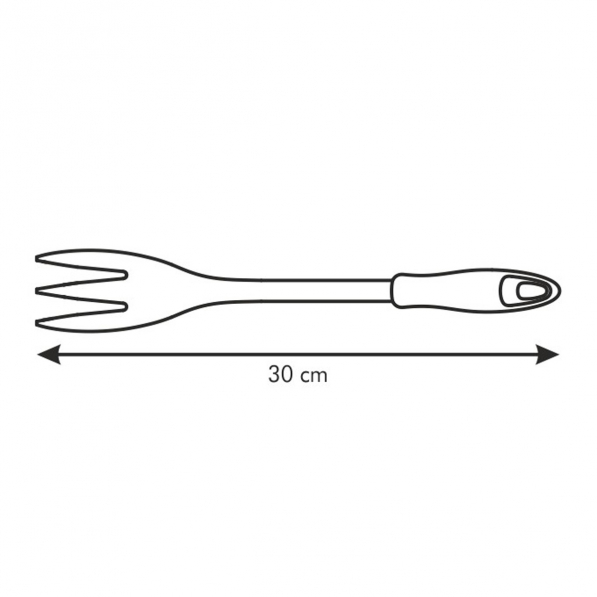 TESCOMA Presto Wood 28,5 cm czerwony - widelec do mięsa drewniany