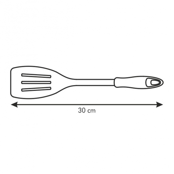 TESCOMA Presto Wood ażurkowa 30 cm czerwona - łopatka kuchenna ażurowa drewniana