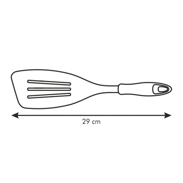 TESCOMA Presto Wood ażurowa 29 cm czerwona - łopatka kuchenna ażurowa drewniana