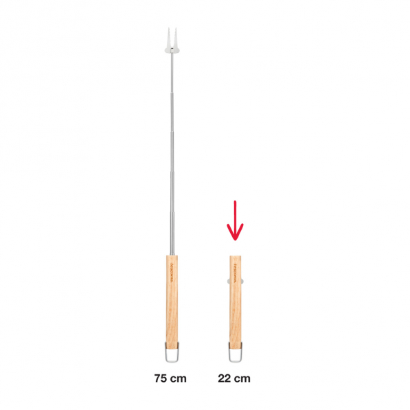 TESCOMA Privilege 75 cm - widelec teleskopowy do grilla ze stali nierdzewnej