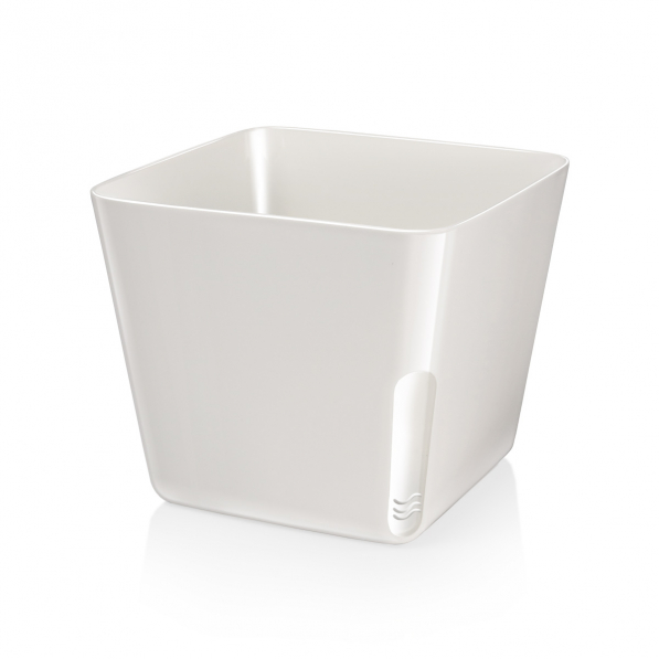 TESCOMA Sense Square 11 cm biała - doniczka / osłonka samonawadniająca plastikowa