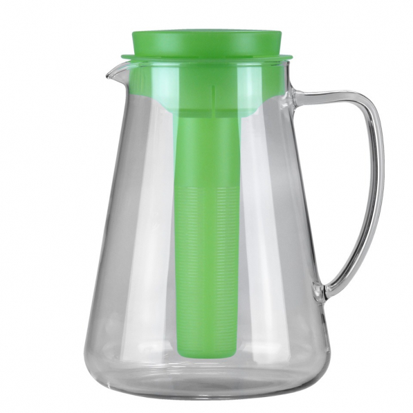 TESCOMA Teo 2,5 l zielony - dzbanek do wody i napojów szklany z wkładem chłodzącym i zaparzaczem