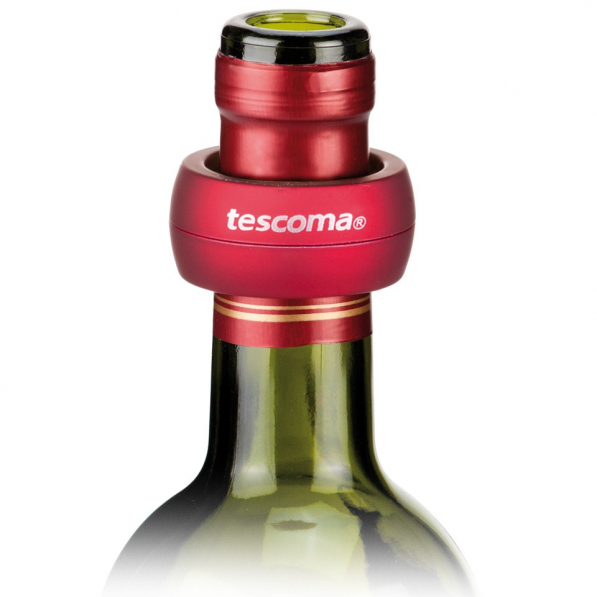 TESCOMA Uno Vino czerwony - pierścień na butelkę wina plastikowy
