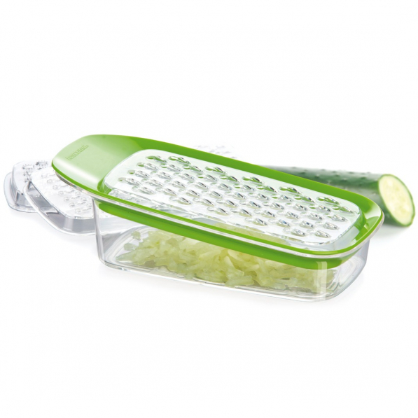TESCOMA Vitamino zielona - tarka kuchenna ręczna plastikowa z pojemnikiem
