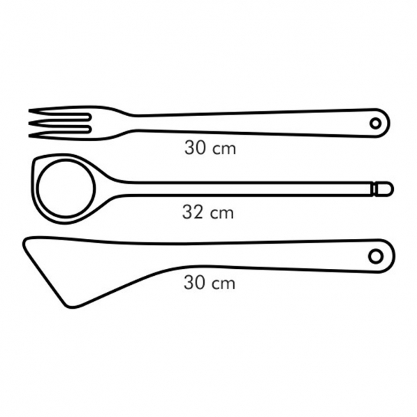 TESCOMA Woody beżowe 3 szt. - przybory kuchenne drewniane