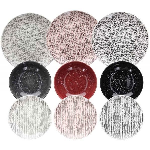 TOGNANA Chakra 18 el. - komplet talerzy porcelanowych na 6 osób