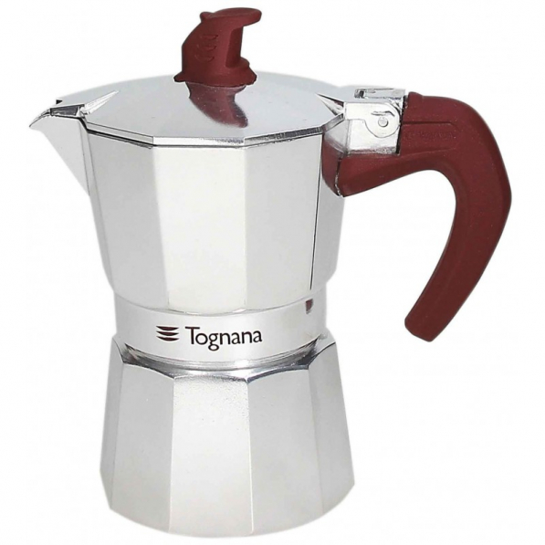 TOGNANA Extra Style na 3 filiżanki espresso (3 tz) - kawiarka aluminiowa ciśnieniowa