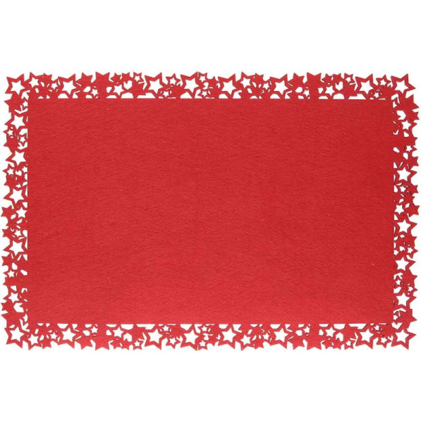 TOGNANA Feltro Rosso 45 x 30 cm - maty stołowe / podkładki na stół filcowe