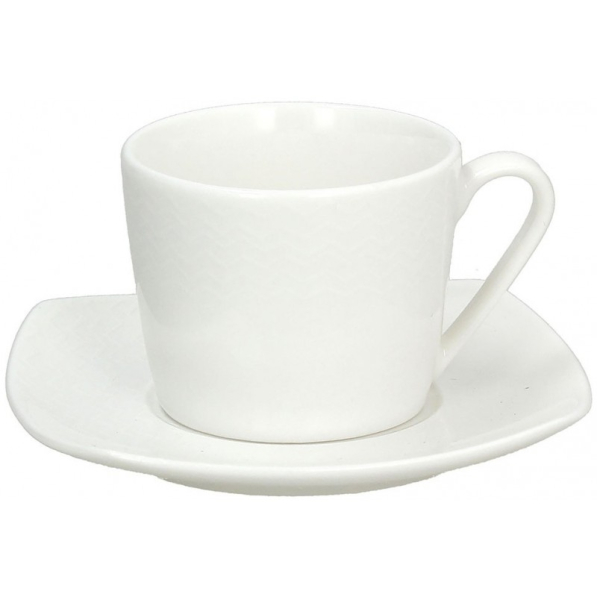 TOGNANA Fontebasso Polar Bianco 90 ml - filiżanka do espresso porcelanowa ze spodkiem