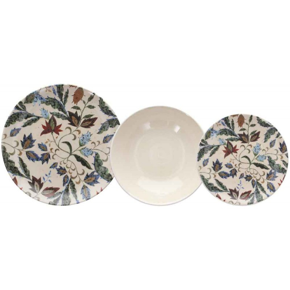TOGNANA Foulard 18 el. - komplet talerzy porcelanowych na 6 osób