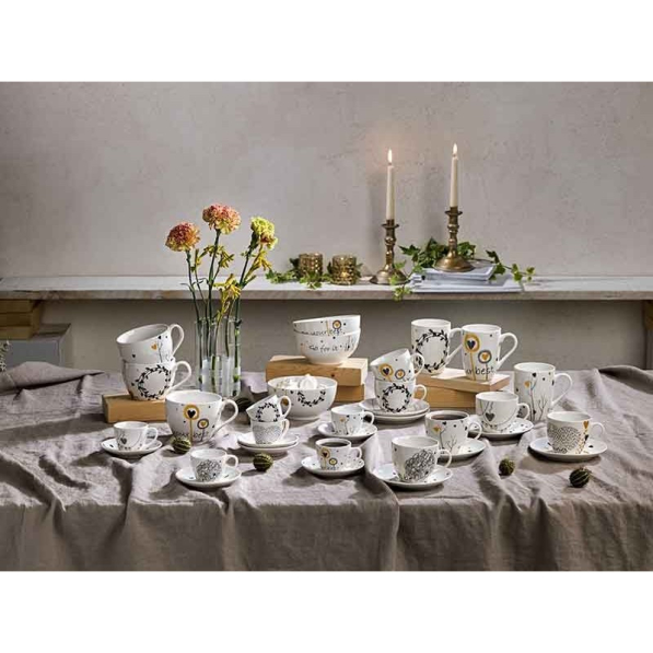 TOGNANA Goldy 90 ml 6 szt. - filiżanki do espresso porcelanowe ze spodkami