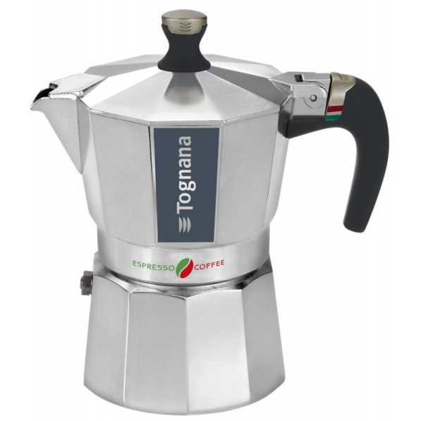 TOGNANA Italika Premium na 3 filiżanek espresso (3 tz) - kawiarka aluminiowa ciśnieniowa