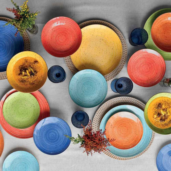 TOGNANA Kaleido 18 el. - komplet talerzy porcelanowych na 6 osób