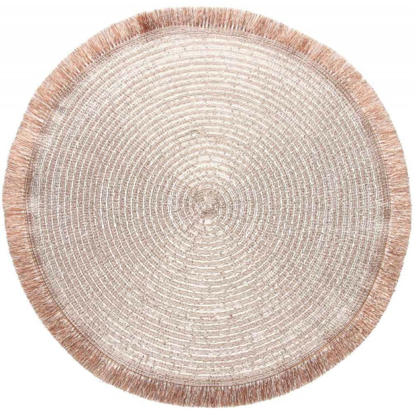 TOGNANA Lurex Rosa 38 cm - mata stołowa / podkładka na stół poliestrowa