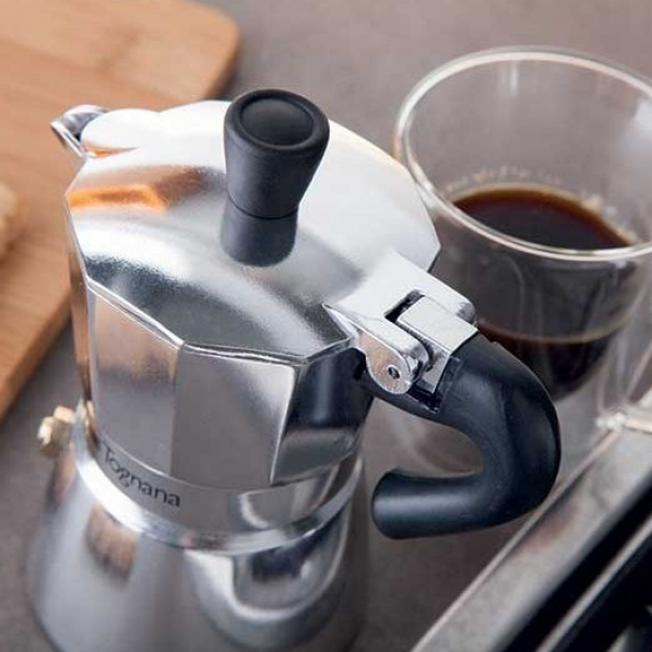 TOGNANA Mirror na 9 filiżanek espresso (9 tz) - kawiarka aluminiowa ciśnieniowa