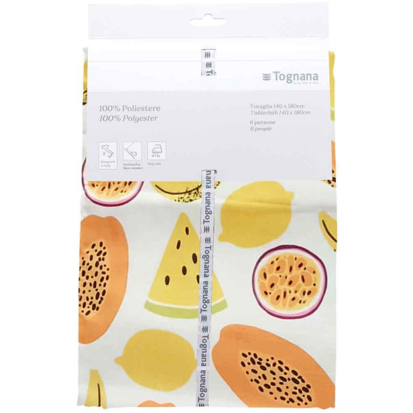 TOGNANA Pinacolada Papaya 140 x 240 cm - obrus na stół plamoodporny poliestrowy