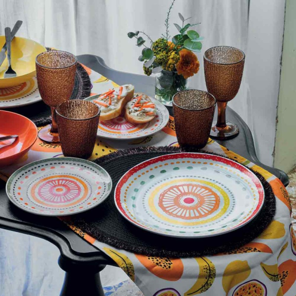 TOGNANA Pinacolada Papaya 40 x 140 cm - bieżnik na stół plamoodporny poliestrowy