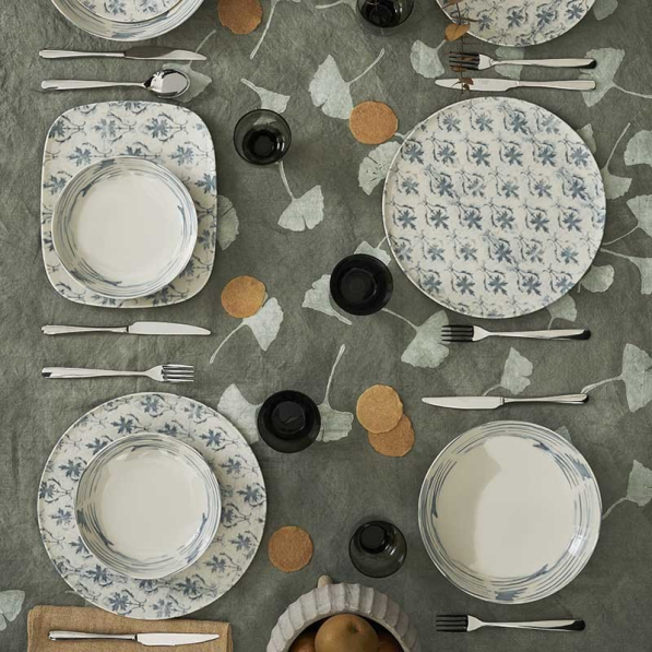 TOGNANA Sea Side Maiolica Grigio 21 cm - talerz obiadowy głęboki porcelanowy