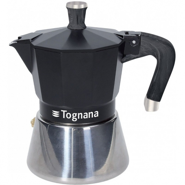 TOGNANA Sphera na 3 filiżanki espresso (3 tz) - kawiarka aluminiowa ciśnieniowa